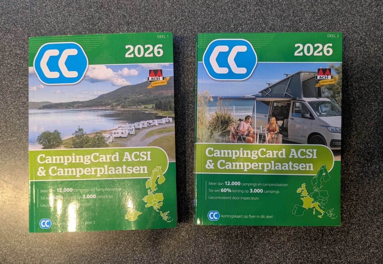 ACSI CampingCard & Camperplaatsen 2026 - Deel 1 & 2, Overige merken, ACSI, Budget, Europa