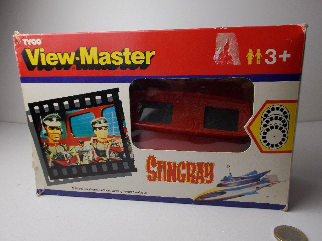 1992 VIEWMASTER Giftset STINGRAY. Kijker + 3 Reels/Schijfjes