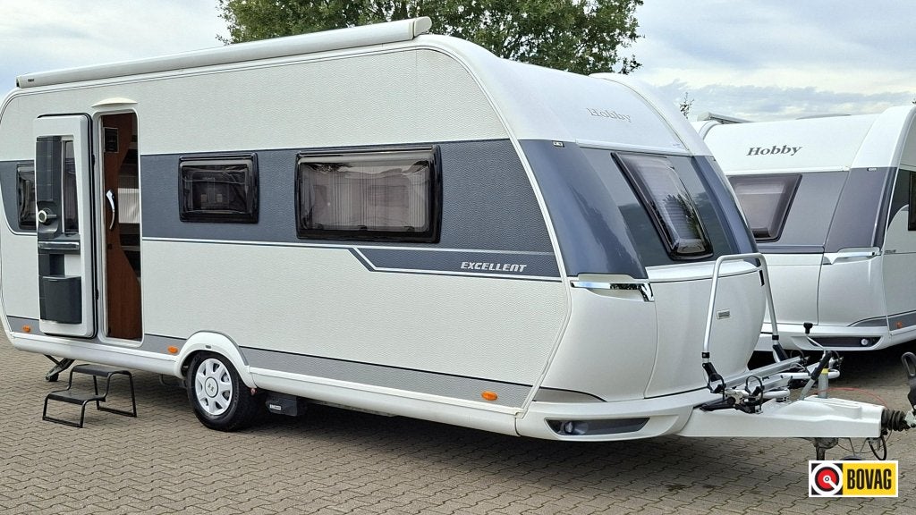 Hobby Excellent 540 UFF Queensbed,Thule Lfl,Mover, Caravans en Kamperen, Rondzit, Hobby, Bedrijf, 5 tot 6 meter