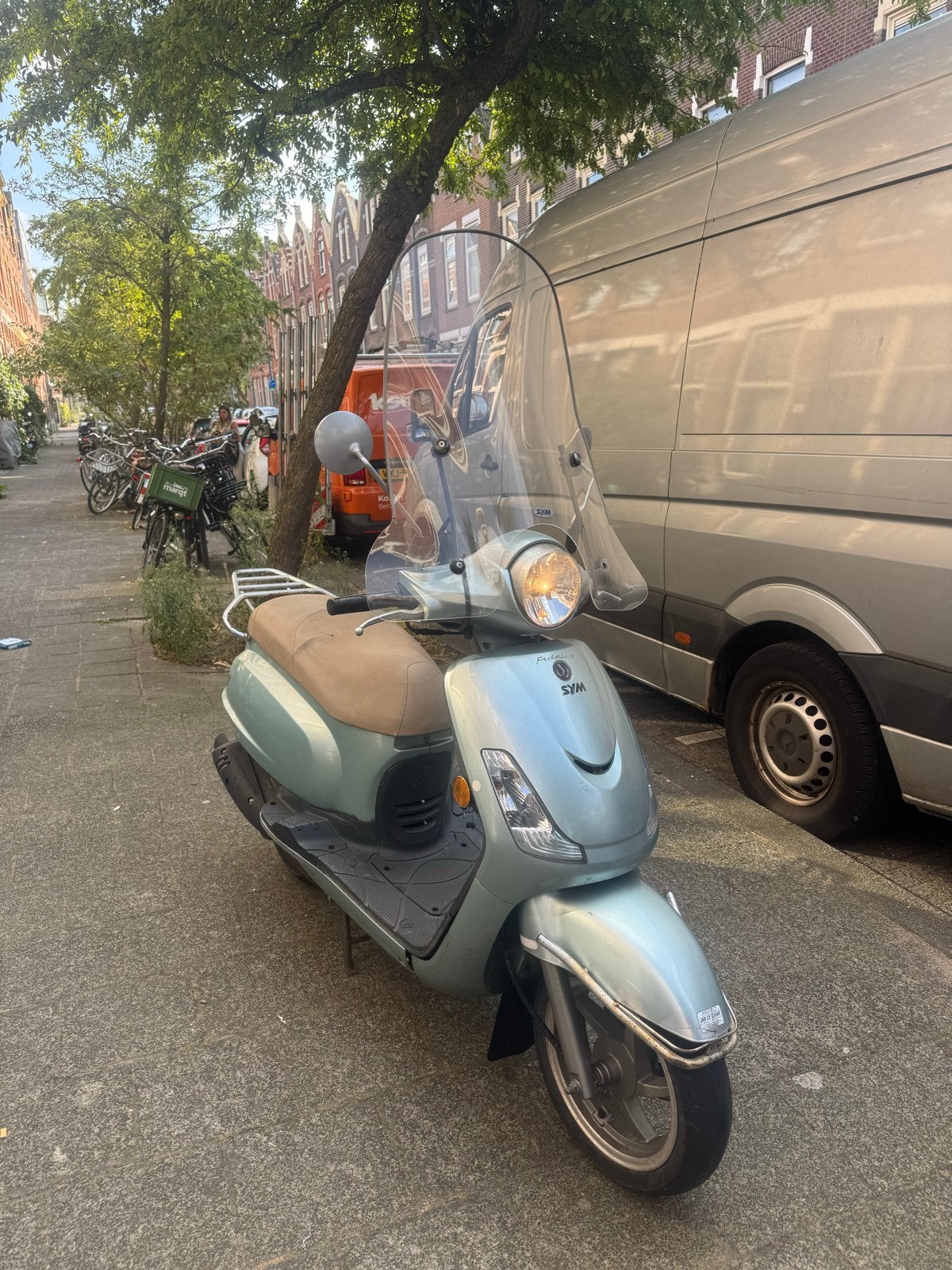 Sym Fiddle II scooter - Lichtblauw, 24571 km, Gebruikt, SYM, Ophalen of Verzenden, Benzine