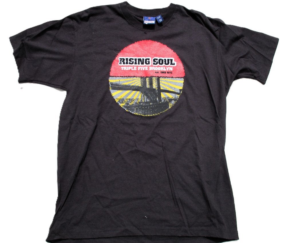 TRIPLE FIVE SOUL 555 T-SHIRT 'RISING SOUL BROOKLYN' BLACK, Info@taurusvintage.nl, TRIPLE FIVE SOUL, Zwart, Nieuw