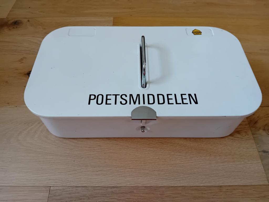 Vintage Brabantia Poetsmiddelendoos - Wit, Ophalen of Verzenden, Overige typen