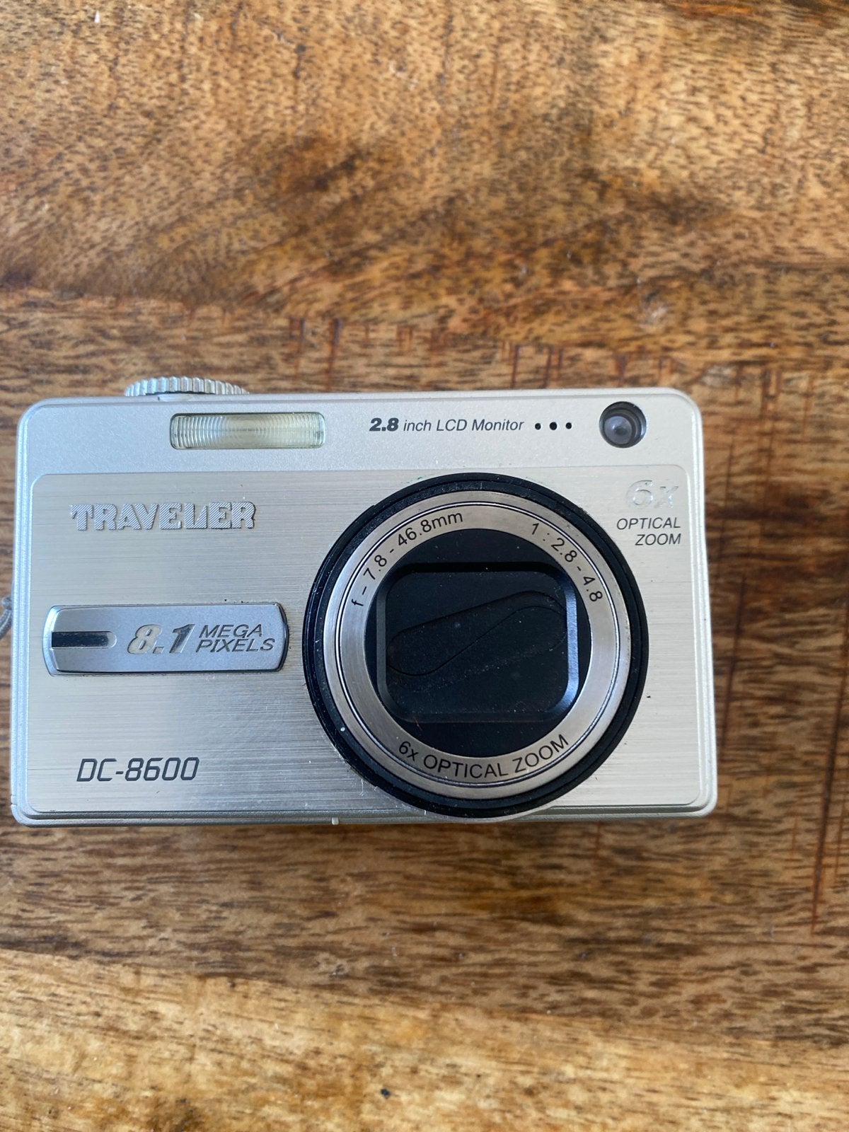 Traveler DC-8600 Compactcamera 8.1 MP 6x Optische Zoom, Audio, Tv en Foto, Fotocamera's Digitaal, Ingebouwde flitser, Gebruikt