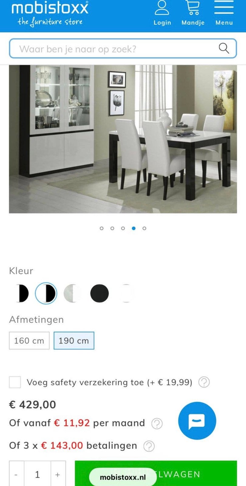Italiaanse Eettafel hoogglans zonder stoelen, Ophalen, Vierkant, 200 cm of meer, 50 tot 100 cm