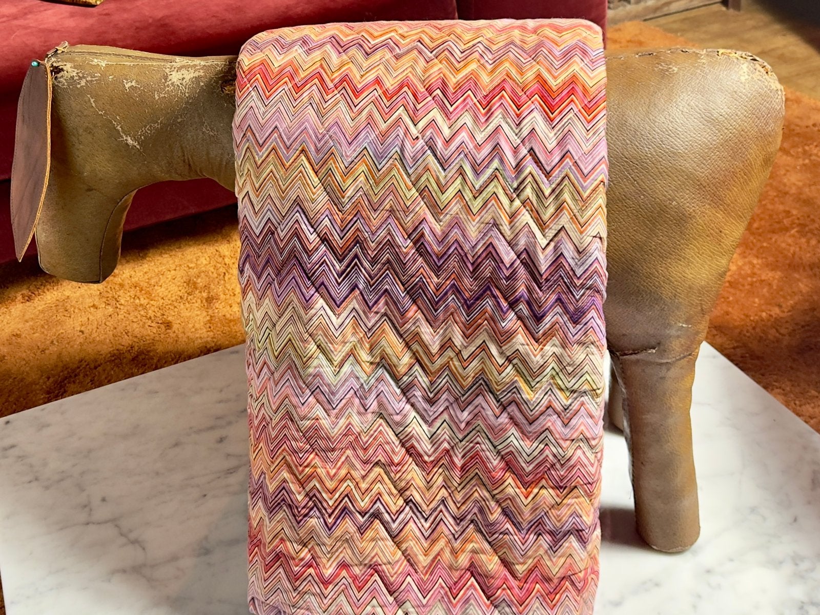 Vintage leren ezel Omersa | Liberty – donkey footstool, Huis en Inrichting, Gebruikt, |, Ophalen of Verzenden, |