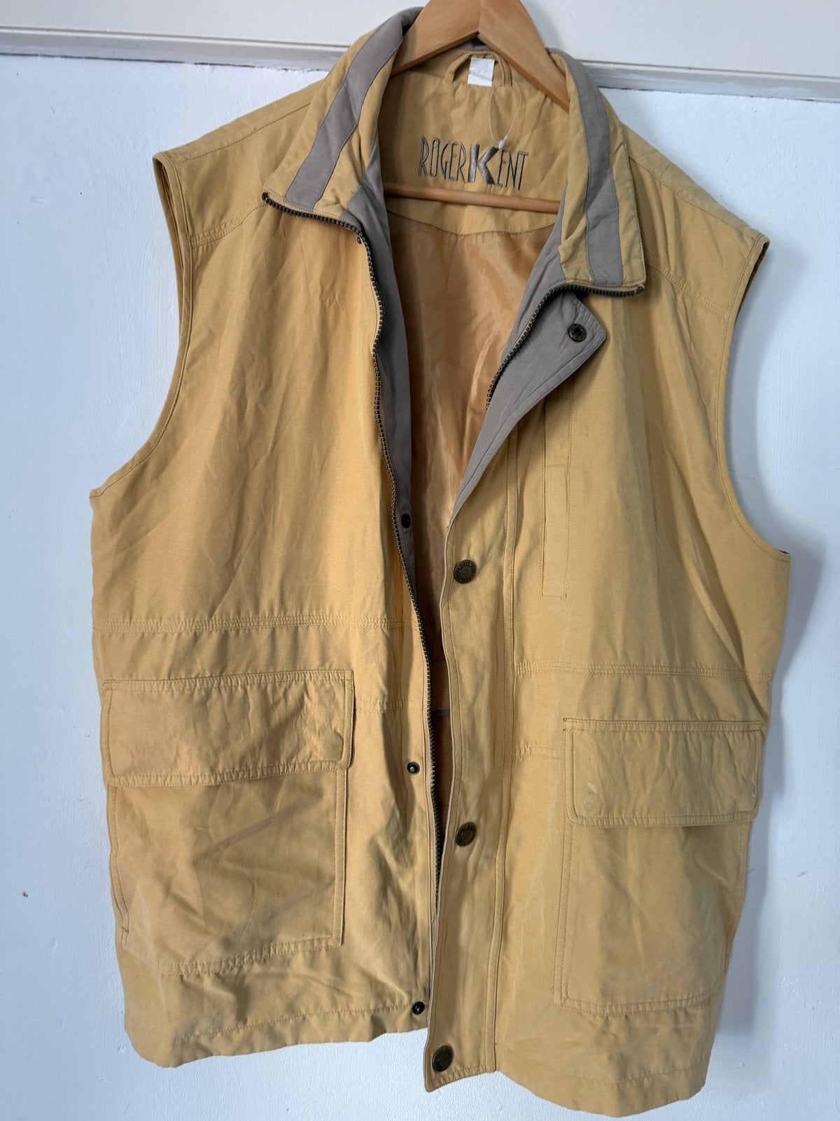 Roger Kent bodywarmer maat 54 (XL), Ophalen of Verzenden, Gedragen, Maat 56/58 (XL), Geel
