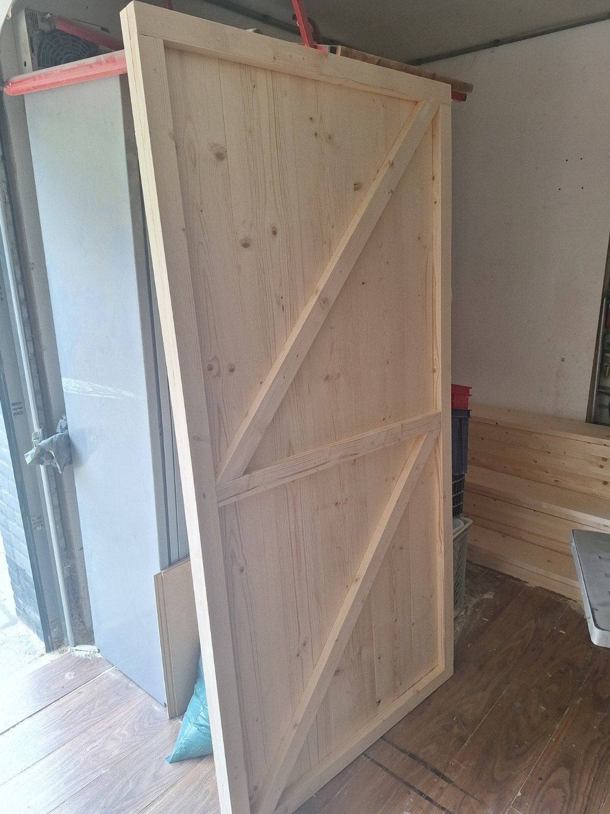 Loft deur van terug gedroogd en geschaafd steigerhout, Ophalen, Nieuw, Hout, Binnendeur