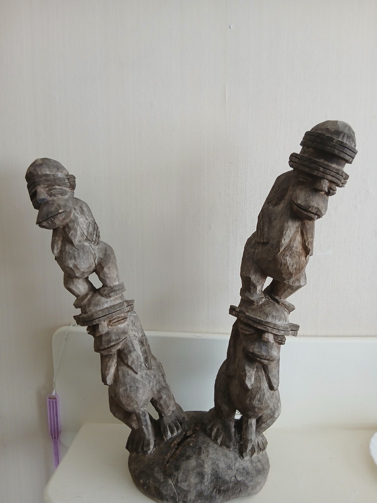 Afrikaans houten totem beeld Burkina Faso Kameroen  ?, Ophalen
