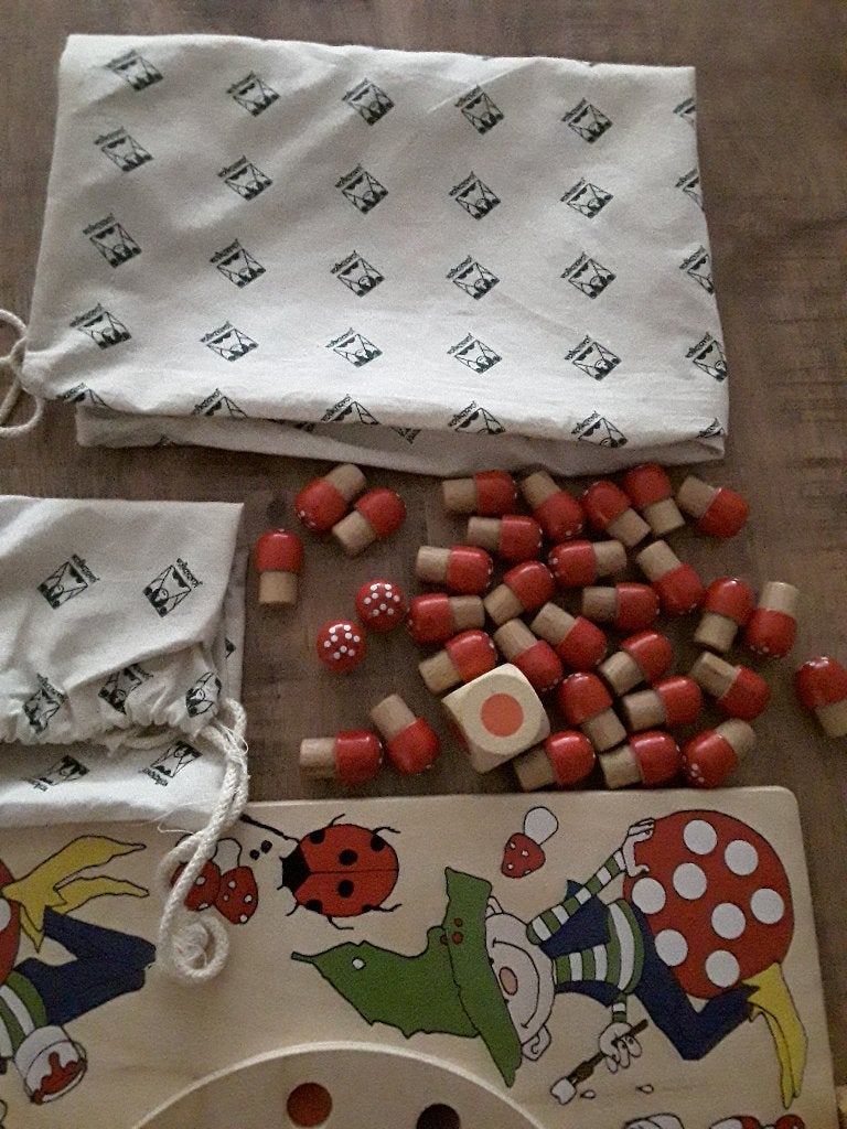 janbibejan paddenstoelenspel en muizen/kaas spel, Ophalen of Verzenden, Zo goed als nieuw, Overige typen
