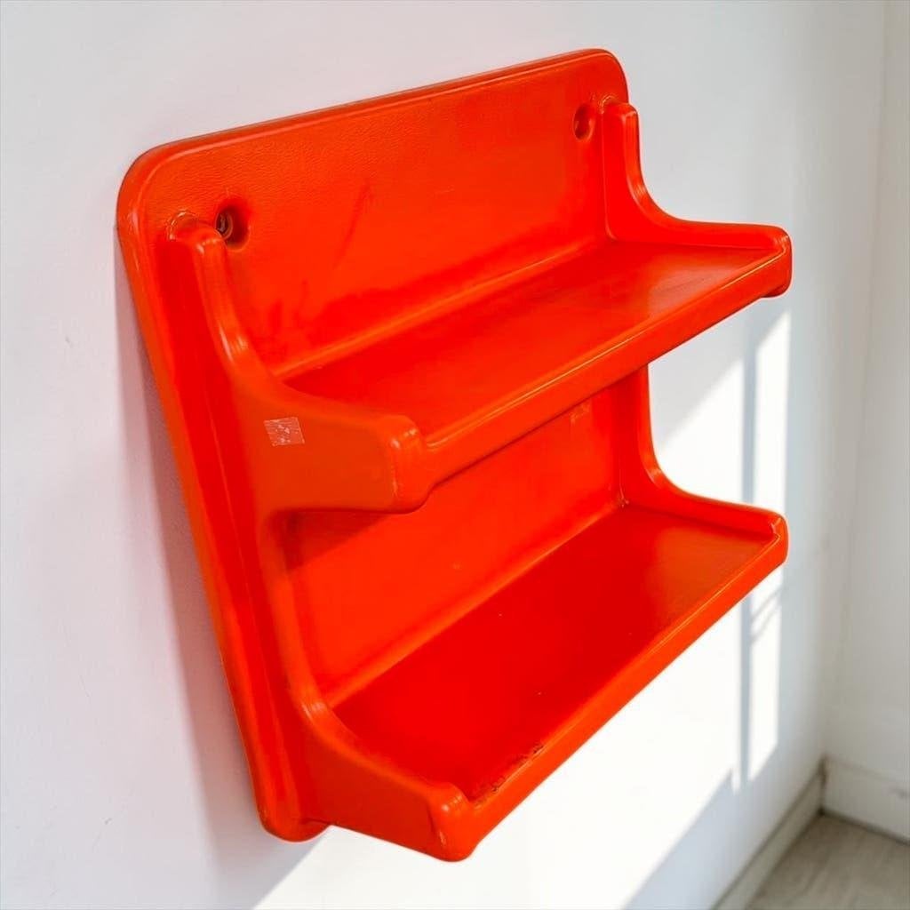 Vintage space age oranje wandrek JP Emonds voor MEUROP, Ophalen, Minder dan 35 cm, Minder dan 40 cm, Doos