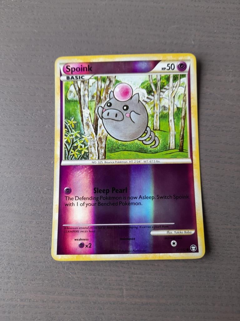 Triumphant 77/102 spoink reverse, Ophalen of Verzenden, Gebruikt, Losse kaart, Foil