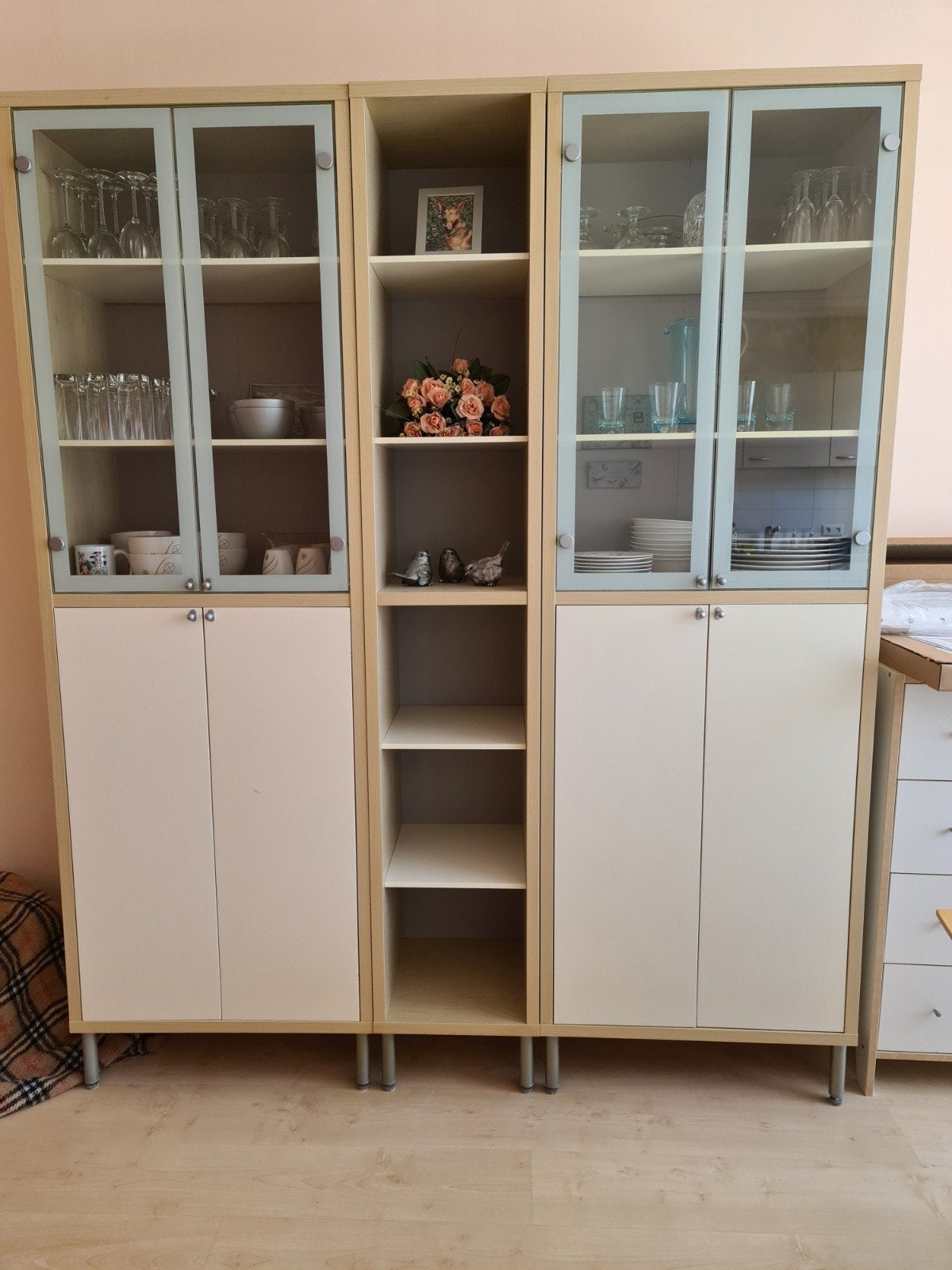 4 glazen deurtjes Magiker kast, Ophalen, Minder dan 50 cm, Glas, Minder dan 25 cm