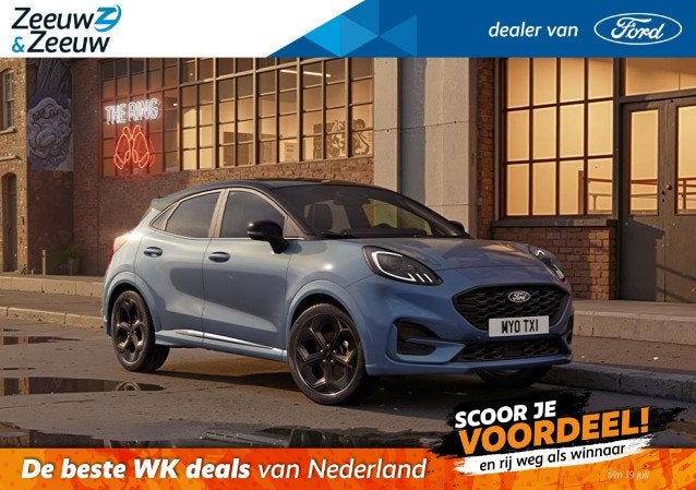 Ford Puma 1.0 EcoBoost Hybrid Blue Cruise Edition | Handsfre, Auto's, Ford, 12 maanden, 125 pk, Puma, Blauw