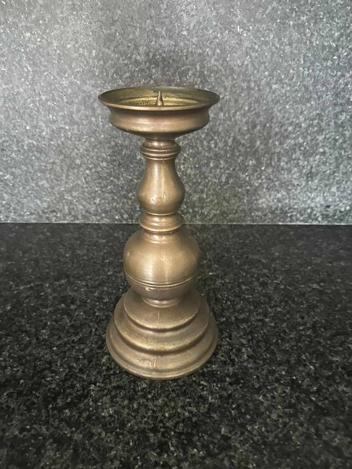 Zware koperen vintage kandelaar, Antiek en Kunst, Ophalen, Koper of Brons