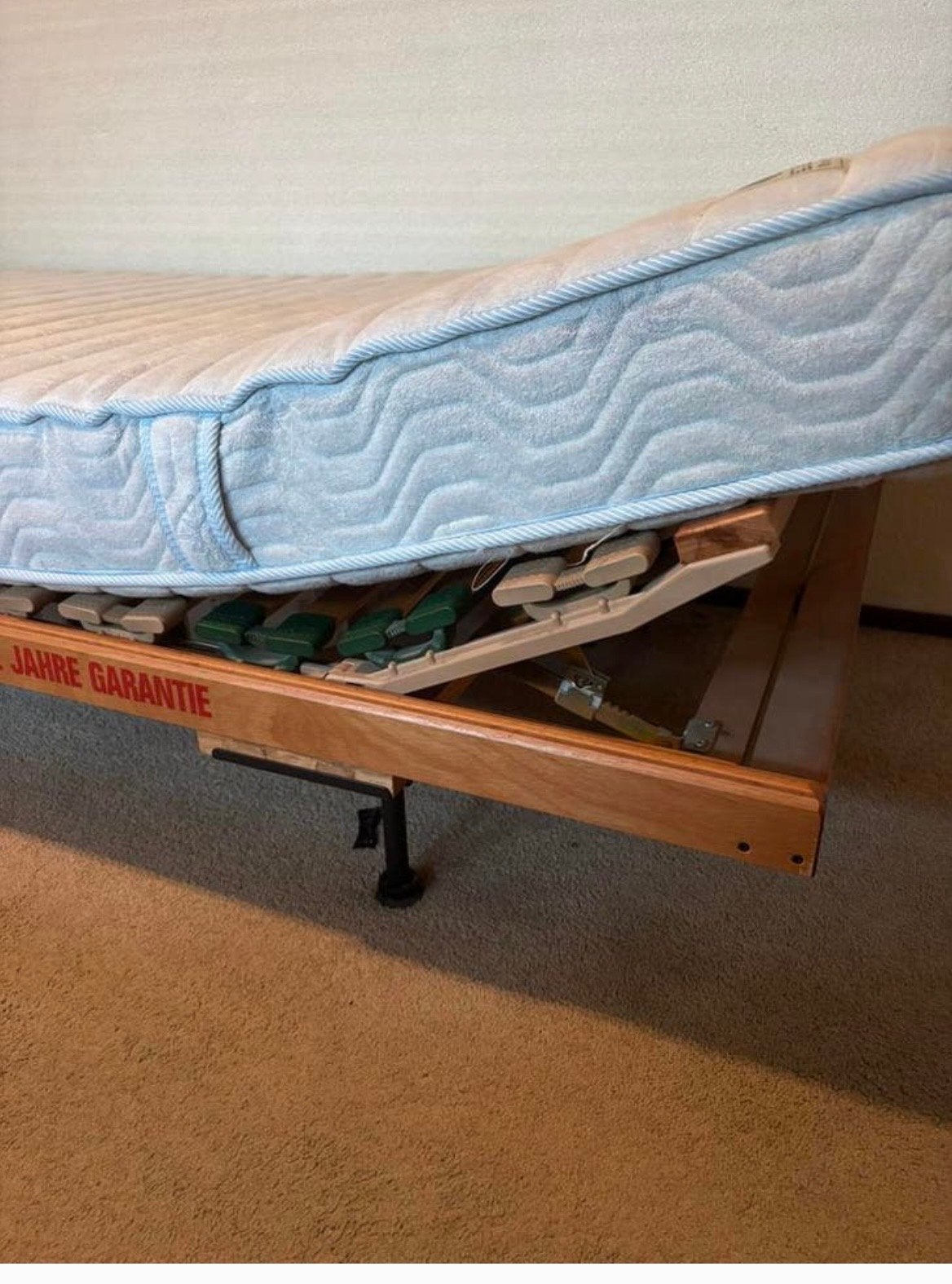 Hülsta lattenbodem met matras 90x200 cm, Ophalen, Gebruikt, 90 cm, Eenpersoons