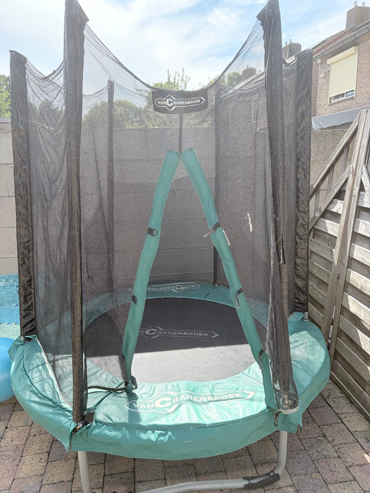 Van Cranenbroek Trampoline met veiligheidsnet, Ophalen, Gebruikt