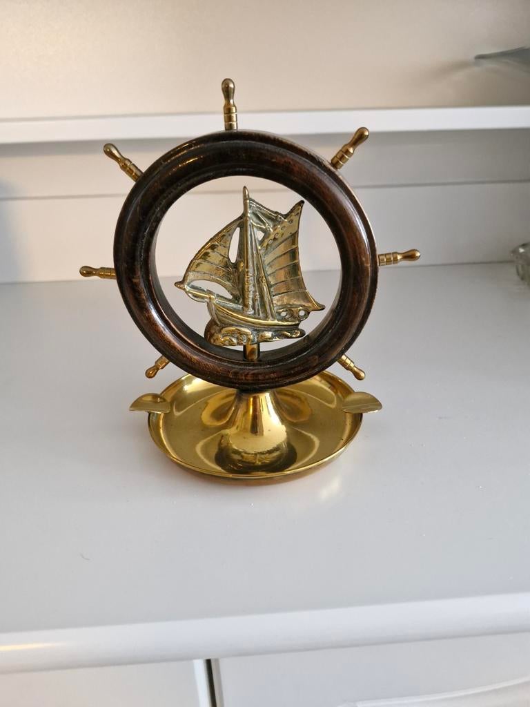 Vintage Scheepsroer Asbak met Zeilboot, Huis en Inrichting, Woonaccessoires | Overige, Ophalen of Verzenden, Gebruikt