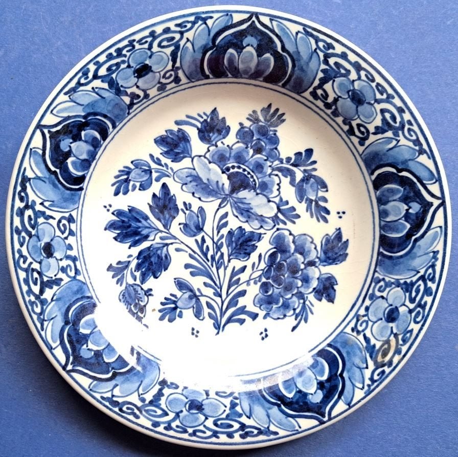 Porceleyne Fles 1959 Floraal 14cm (T7-15) Bijzonder, Ophalen of Verzenden