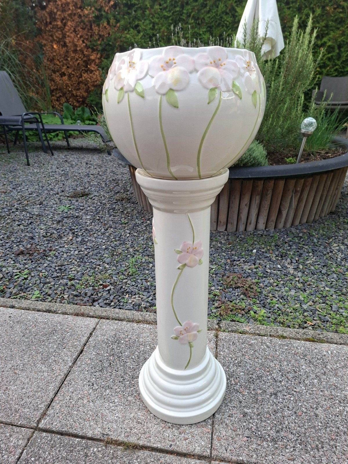 Planten pot op zuil, Ophalen of Verzenden, Zo goed als nieuw