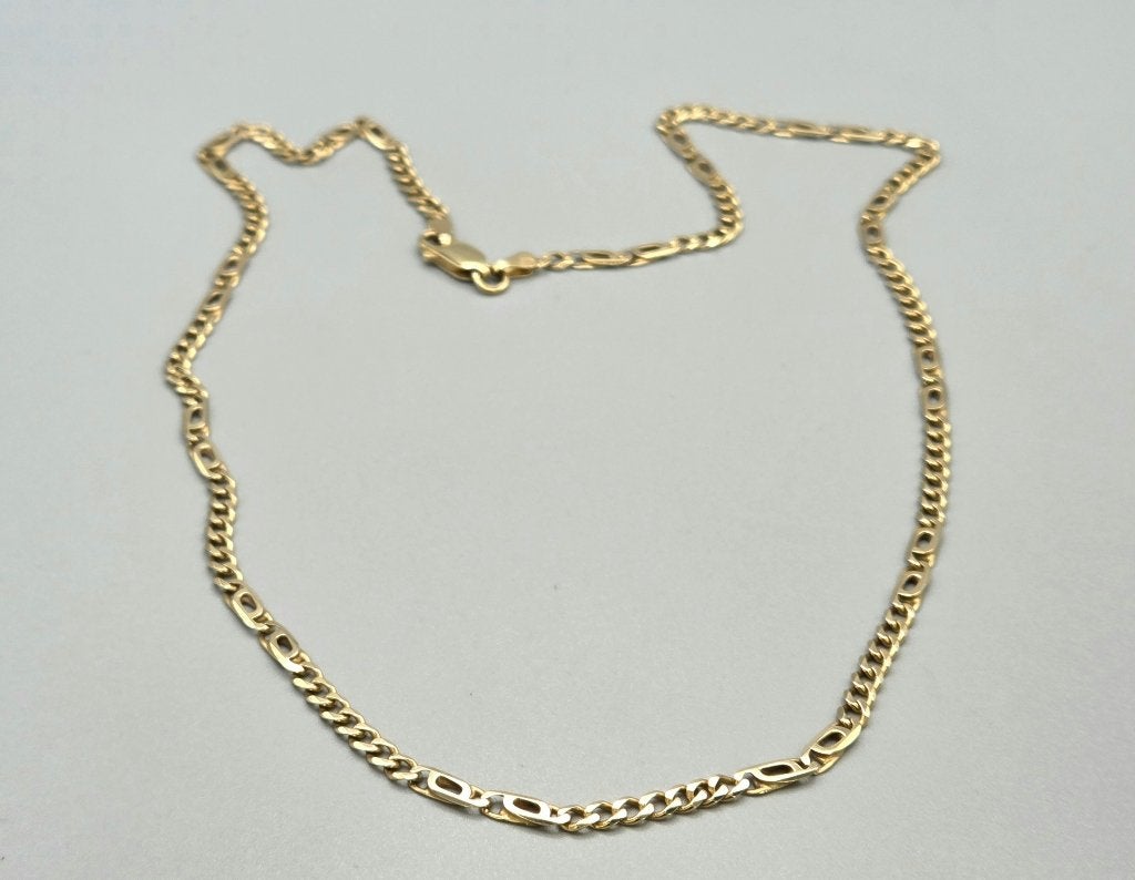 Vintage gouden valkenoog/gourmetschakel ketting. 2026/572, ., Ophalen of Verzenden, Zo goed als nieuw, .