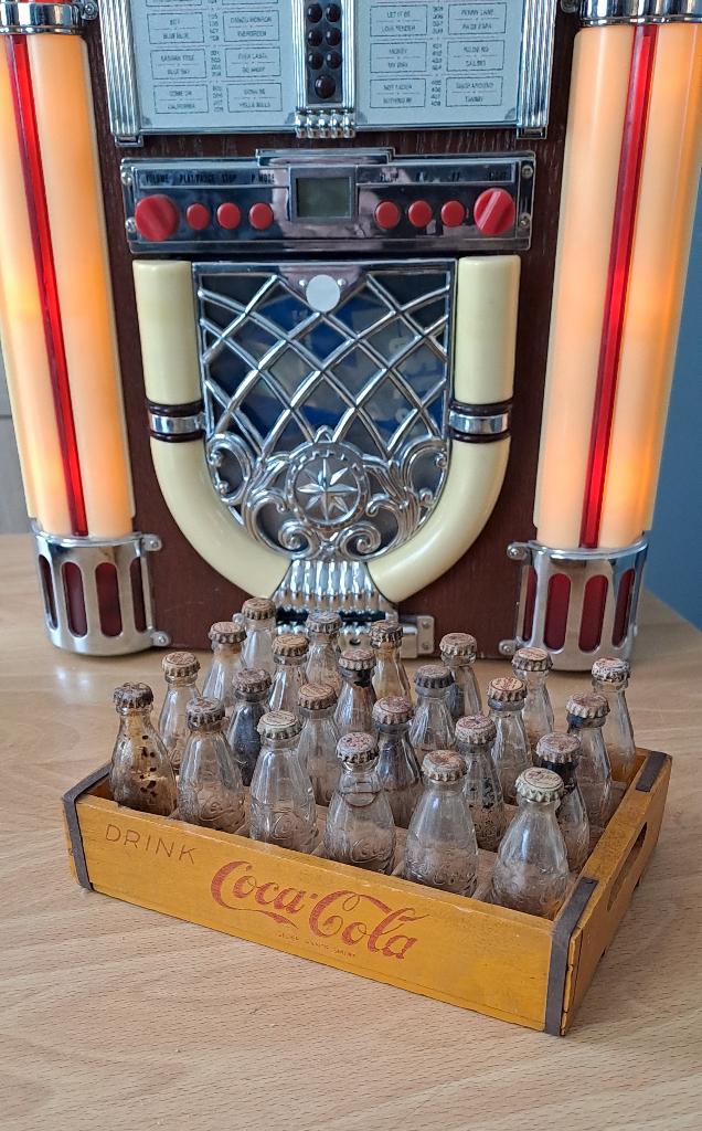 houten mini-kratje Coca-Cola 24 flesjes, Verzamelen, Merken en Reclamevoorwerpen, 24 flesjes, Mini-kratje, Coca-cola, Gebruikt