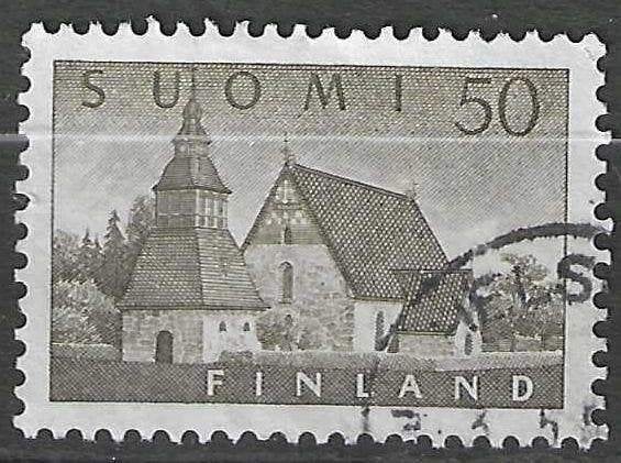 Finland 1957 - Yvert 454 - Kerk van Lammi (ST), Verzenden, Finland, Gestempeld