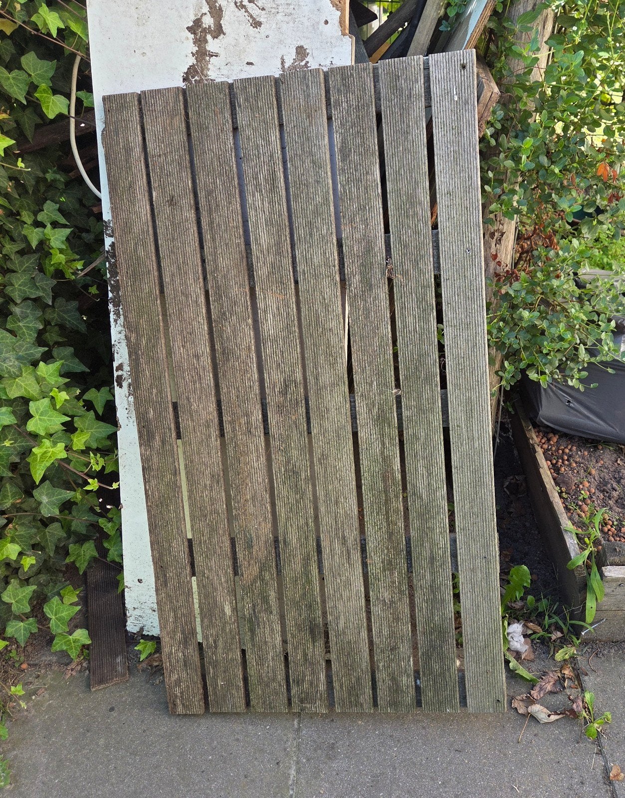 Houten schuttingdeel - Gebruikt, Tuin en Terras, Ophalen, Gebruikt, 100 tot 150 cm, 150 tot 200 cm