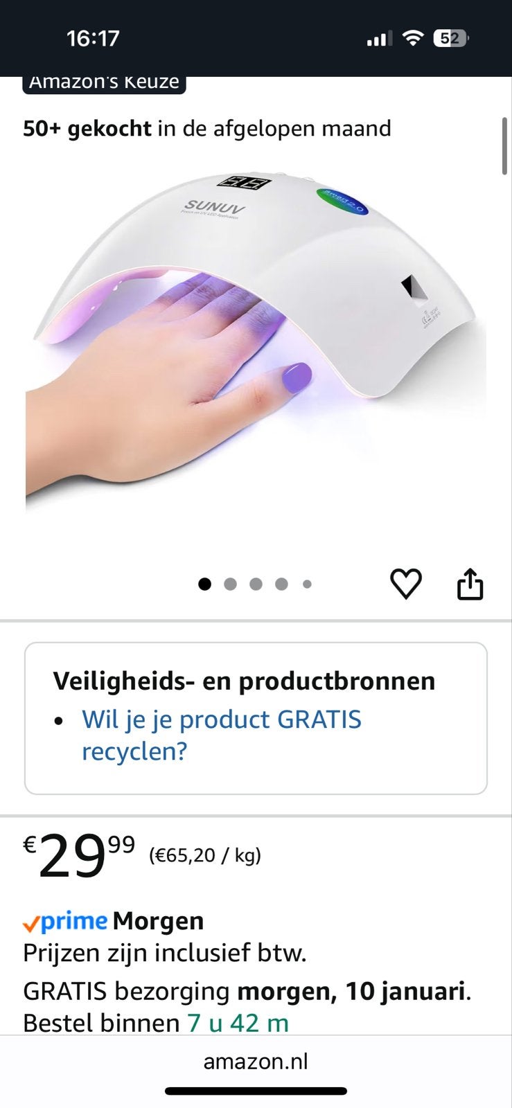 Pink Gellac Startpakket met UV/LED Lamp en 6 kleuren, Ophalen of Verzenden, Zo goed als nieuw, Overige typen