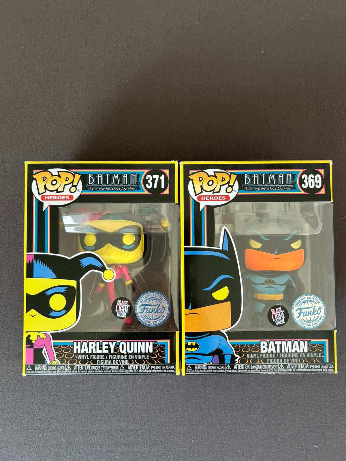 batman funko pops harley quinn 371 en batman 369, Ophalen of Verzenden, Zo goed als nieuw