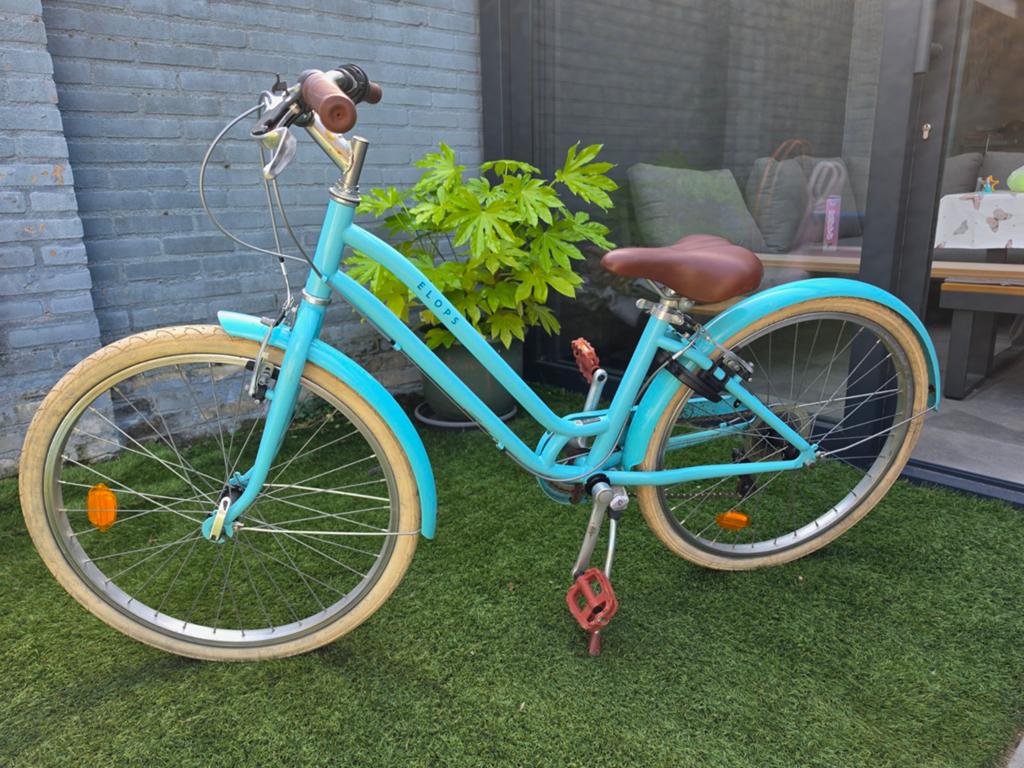 B'Twin Elops 24 inch kinderfiets, Fietsen en Brommers, Fietsen | Dames | Damesfietsen, Gebruikt, Velgrem, Versnellingen, Minder dan 47 cm
