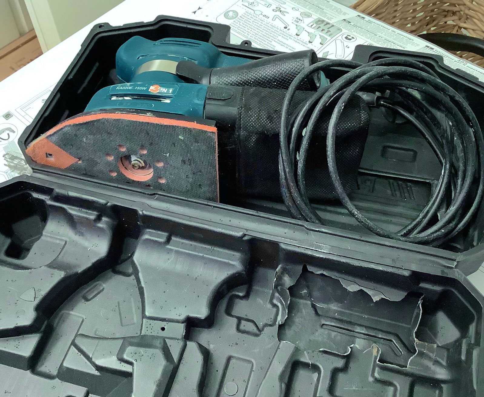 Black en Decker schuurmachine, Ophalen of Verzenden, Gebruikt, 600 tot 1200 watt, Vlakschuurmachine