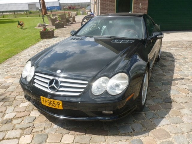 Mercedes-Benz Mercedes 2002 Zwart SL CABRIO LUCHTVERING, Automaat, Euro 5, Achterwielaandrijving, 8 cilinders