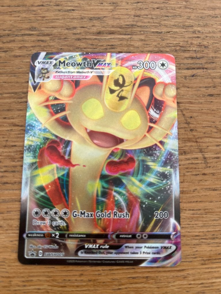 MeowthVMAX Promo kaart, Ophalen of Verzenden, Zo goed als nieuw, Losse kaart, Foil