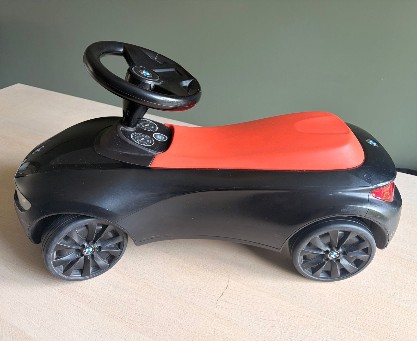 BMW Loopauto Zwart/Oranje - Gebruikt, Ophalen, Gebruikt, Loopvoertuig