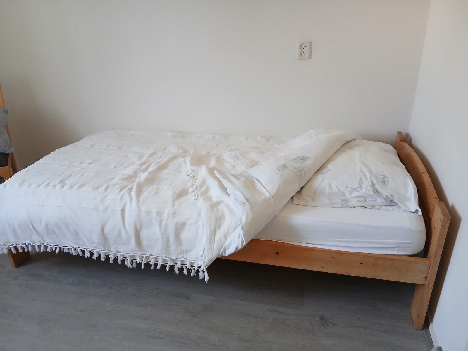 Grenen ledikant 1persoons, Huis en Inrichting, Slaapkamer | Bedden, Ophalen, Gebruikt, 90 cm, Eenpersoons