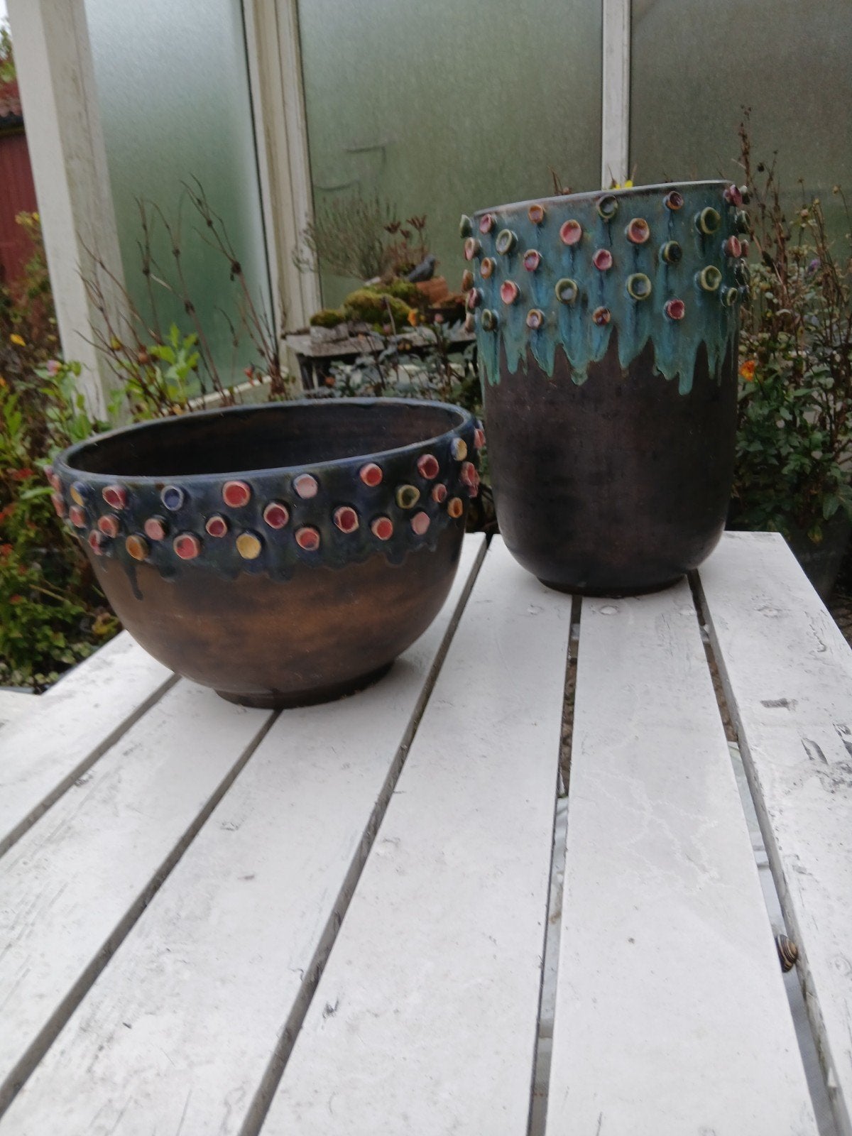 twee vintage grote vazen, Verzamelen, Ophalen, Huis en Inrichting