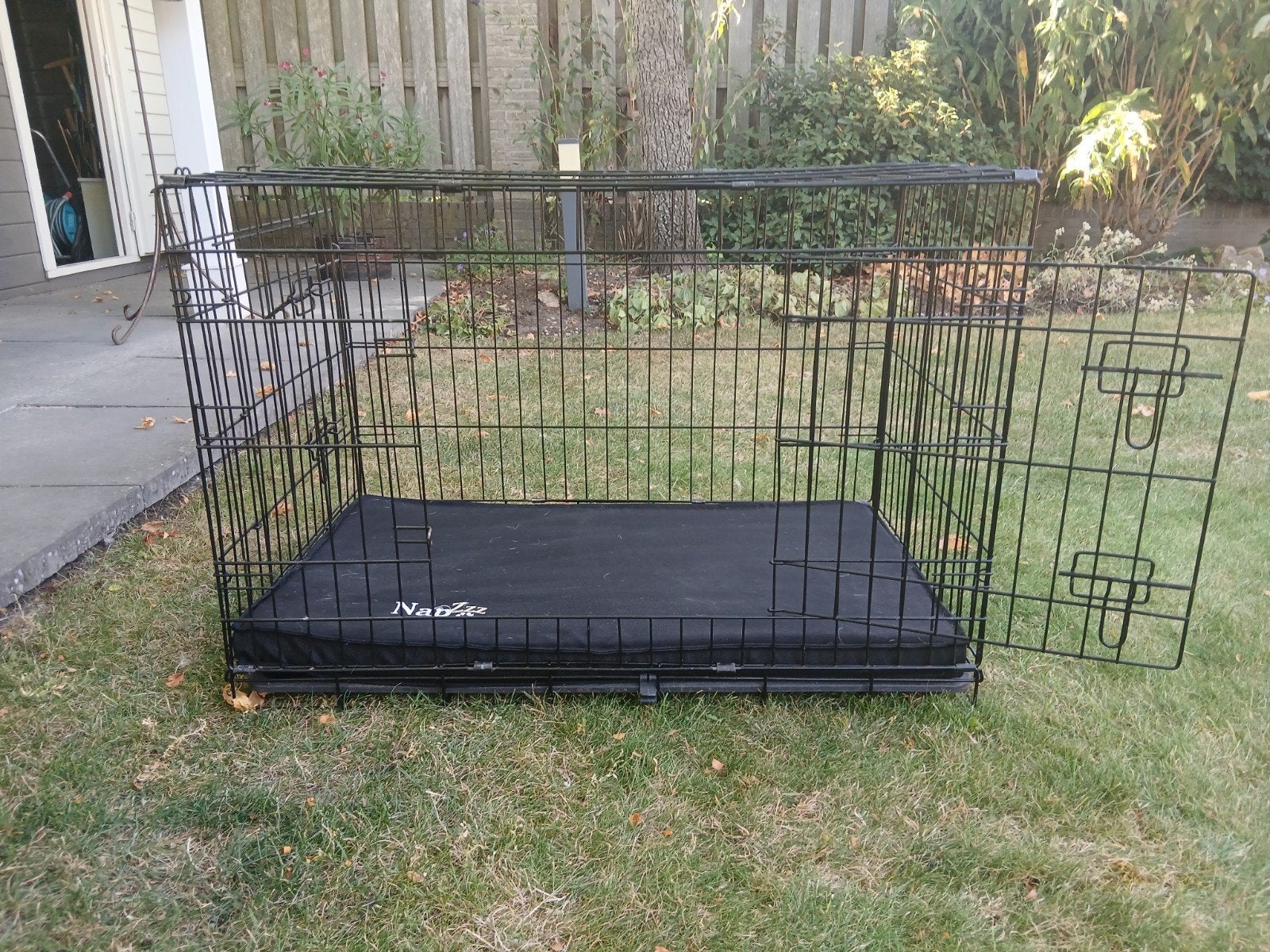 Mooie zwarte bench te koop, Ophalen of Verzenden, Zo goed als nieuw