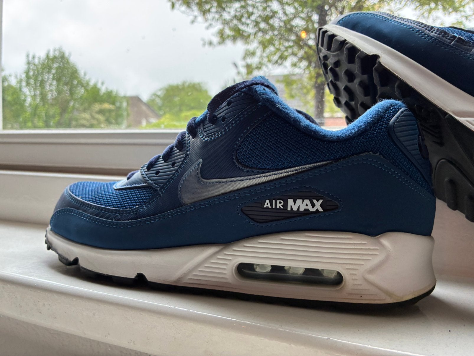 Nike Air Max 90 Essential Coastal Blue, Kleding | Heren, Schoenen, Ophalen of Verzenden, Zo goed als nieuw, Blauw