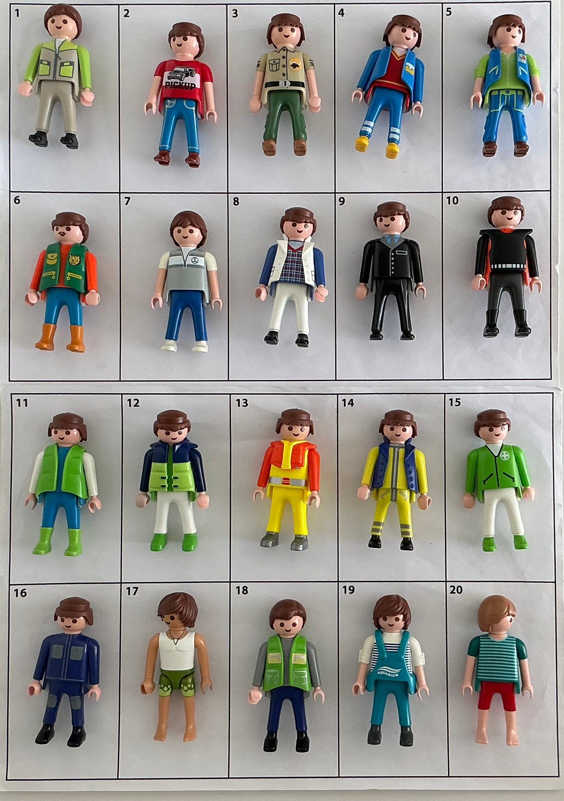 Playmobil mannen bruin haar (C), Ophalen of Verzenden, Gebruikt, Losse onderdelen, Figuren