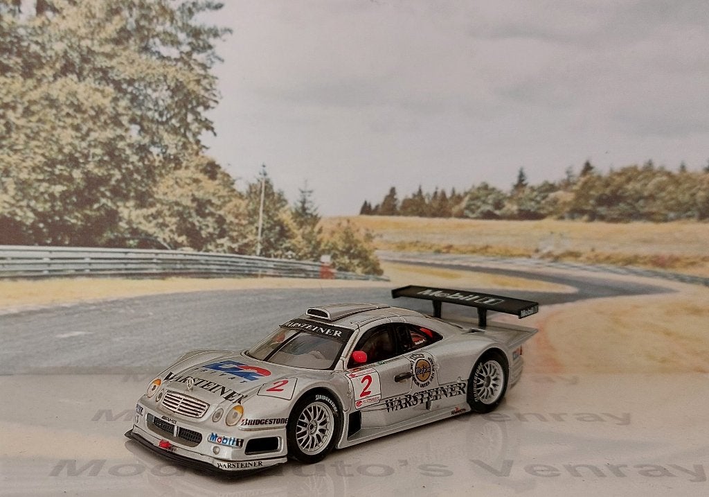 1:43 Mercedes Benz CLK GTR #2; FIA GT Champ.1998; Maisto, Hobby en Vrije tijd, Ophalen of Verzenden, Gebruikt, Auto, Overige merken