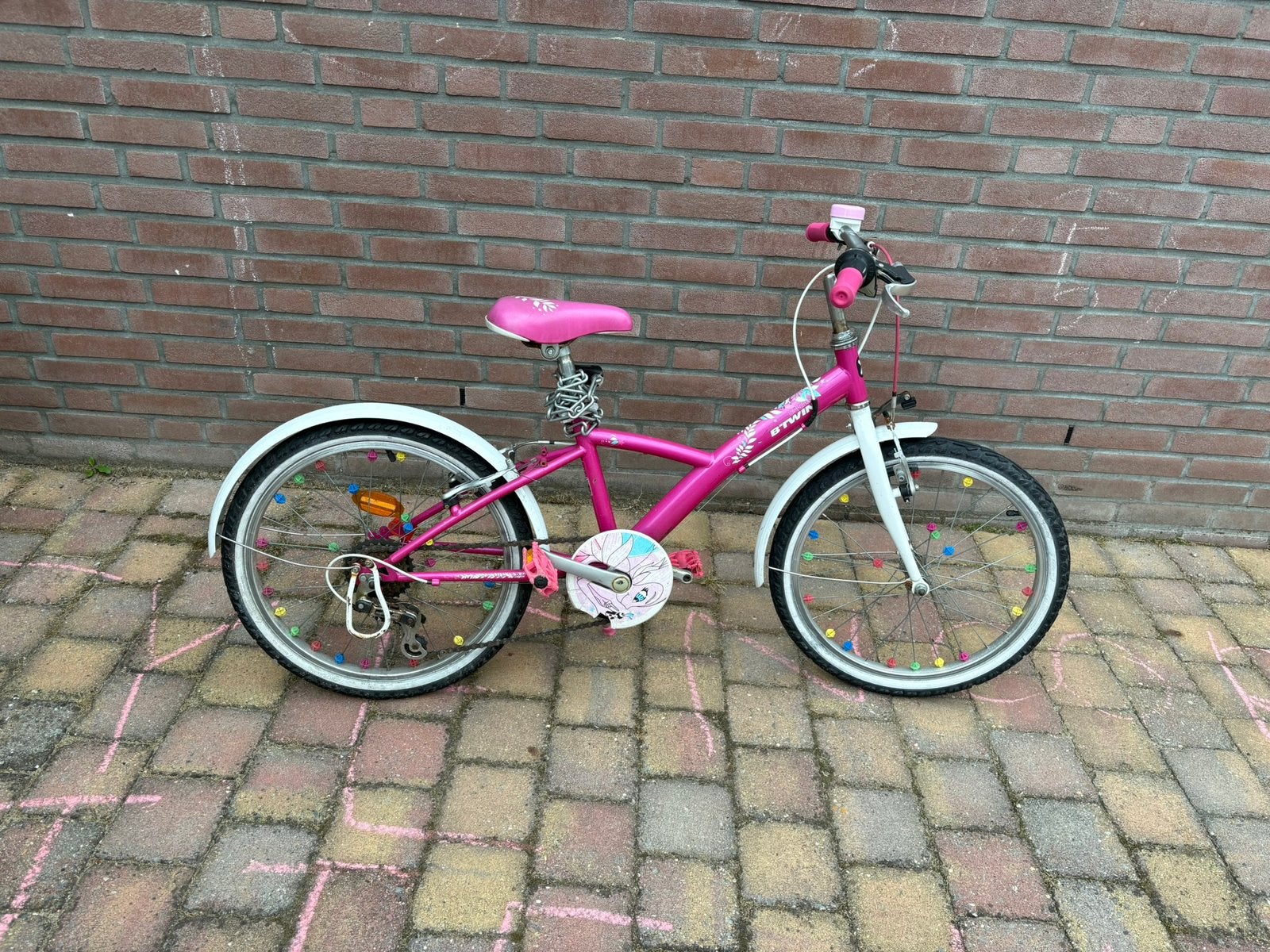 B-Twin meisjes sportfiets 20 inch., Fietsen en Brommers, Gebruikt, Versnellingen, Ophalen of Verzenden, 20 inch