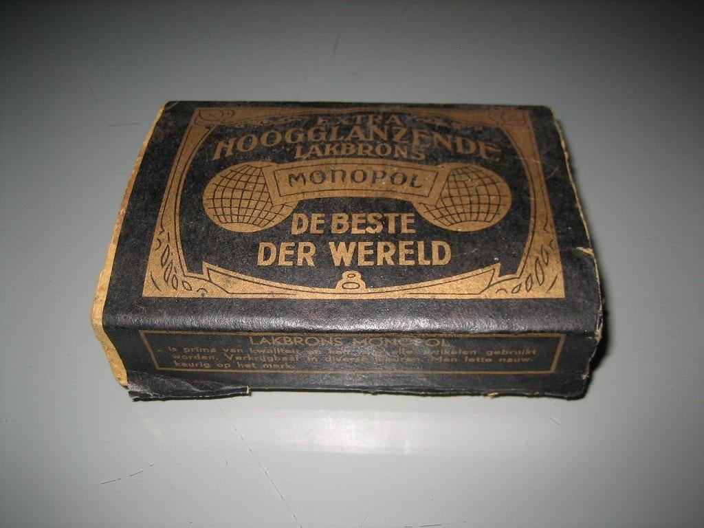 Vintage doosje MONOPOL Lakbrons, Antiek en Kunst, Curiosa en Brocante, Ophalen of Verzenden