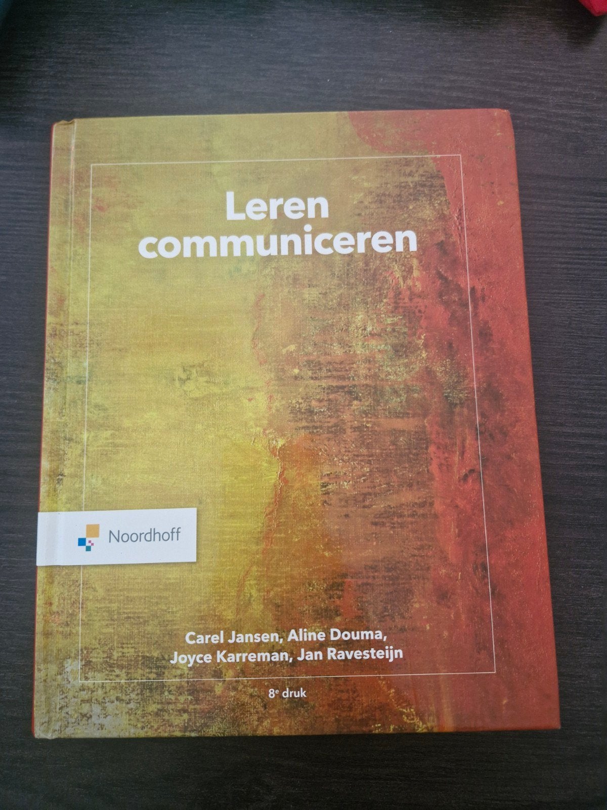 Leren Communiceren - 8e druk - Noordhoff, Carel Jansen, Aline Douma, Joyce Karreman, Jan Ravesteijn, Zo goed als nieuw, Gamma