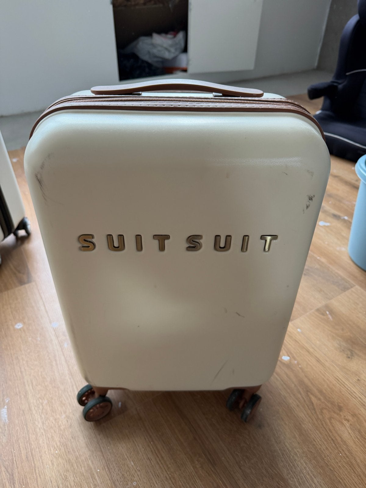 SUITSUIT Koffer - Crème met bruine accenten, Ophalen, Gebruikt, 50 tot 60 cm, Hard kunststof