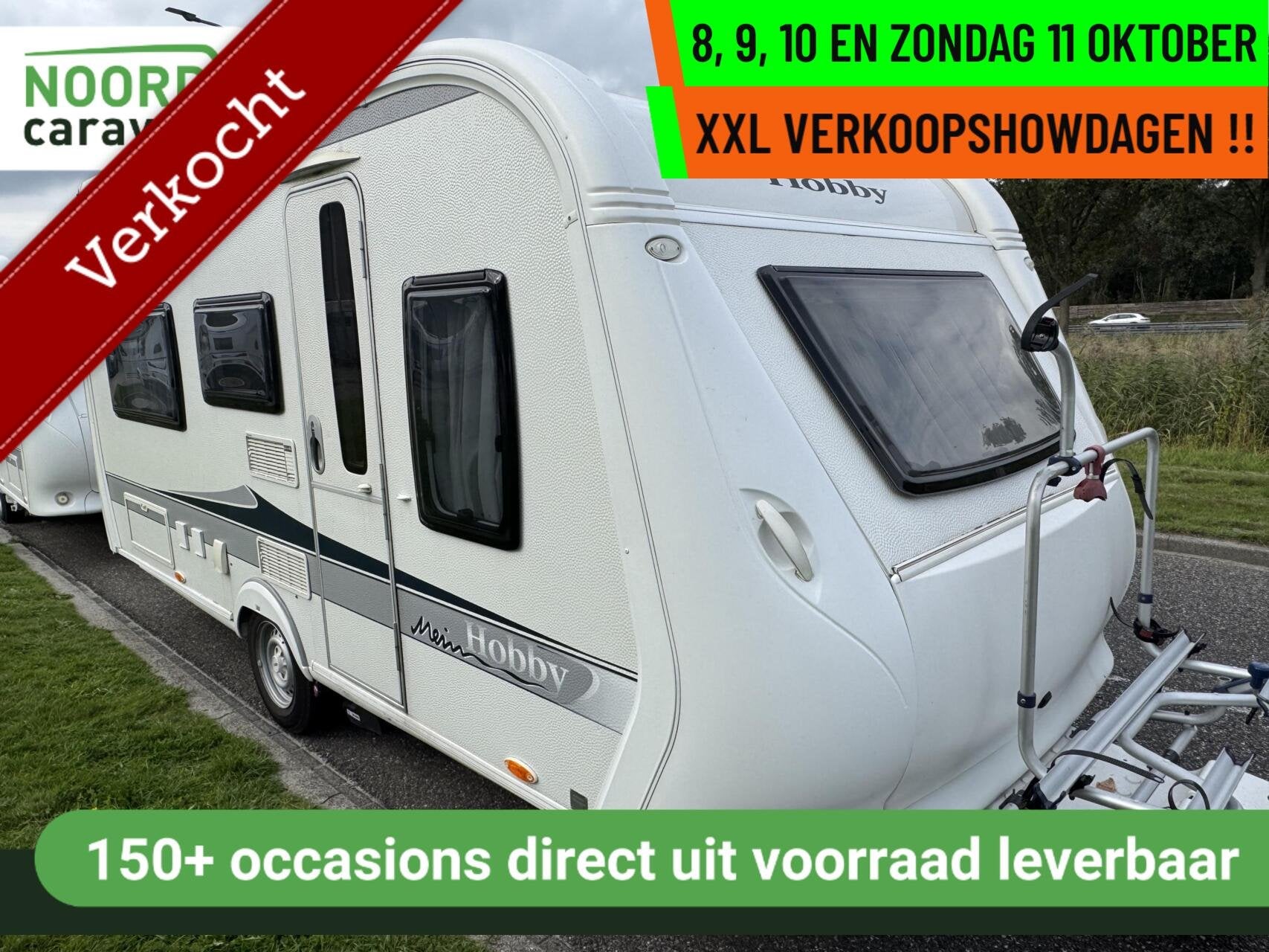 Hobby 460 LU - XXL VERKOOPSHOW 1,2,3 & 4 OKT. 10-17 UUR, Caravans en Kamperen, Rondzit, Hobby, Bedrijf, Hordeur