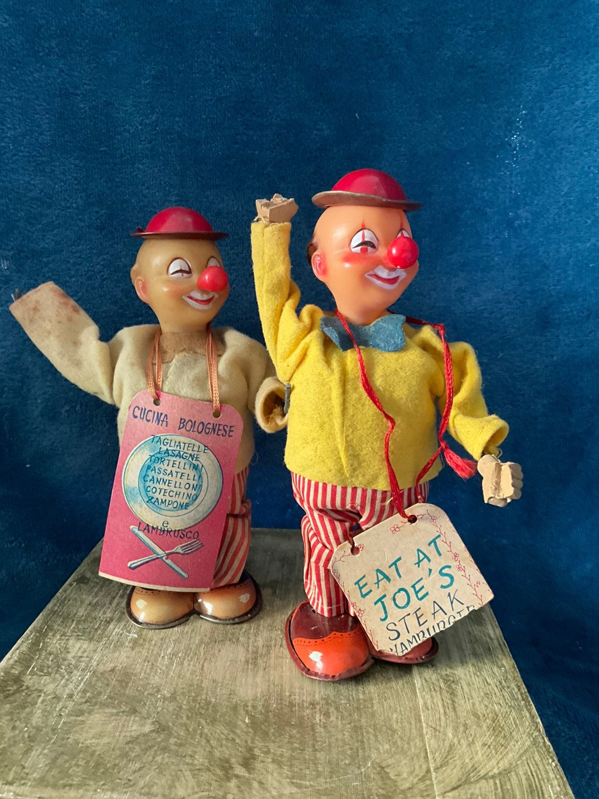 2 antieke clowns van Nomura met originele doos, Ophalen of Verzenden