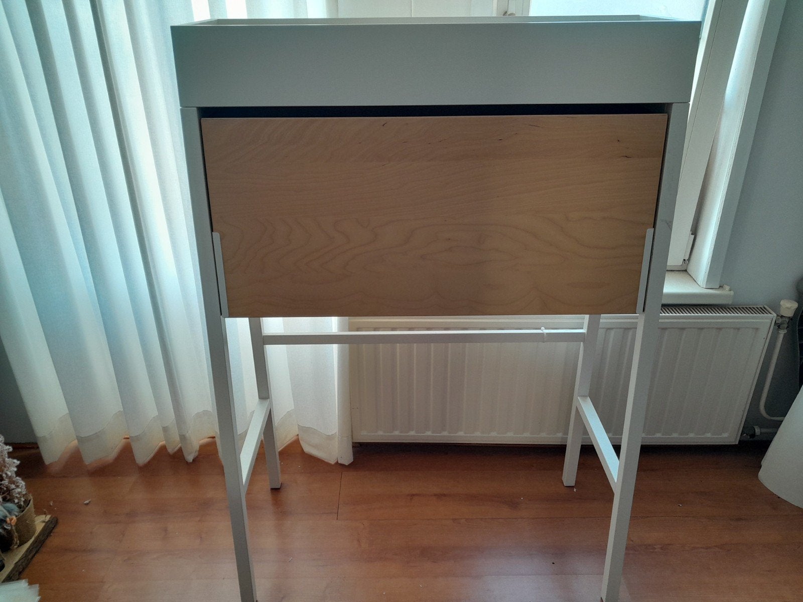 Compact secretaire / bureau met opbergruimte, Huis en Inrichting, Ophalen, Opbergruimte, Gebruikt, Hout