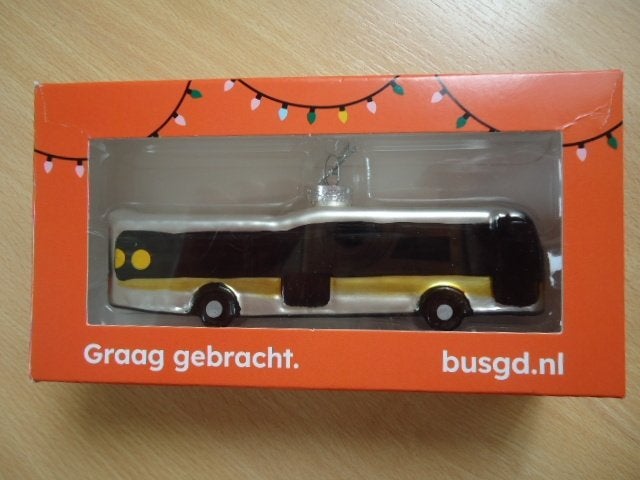 Qbuzz. bus Groningen Drenthe Kerstbal, kerst ornament, Ophalen of Verzenden, Zo goed als nieuw