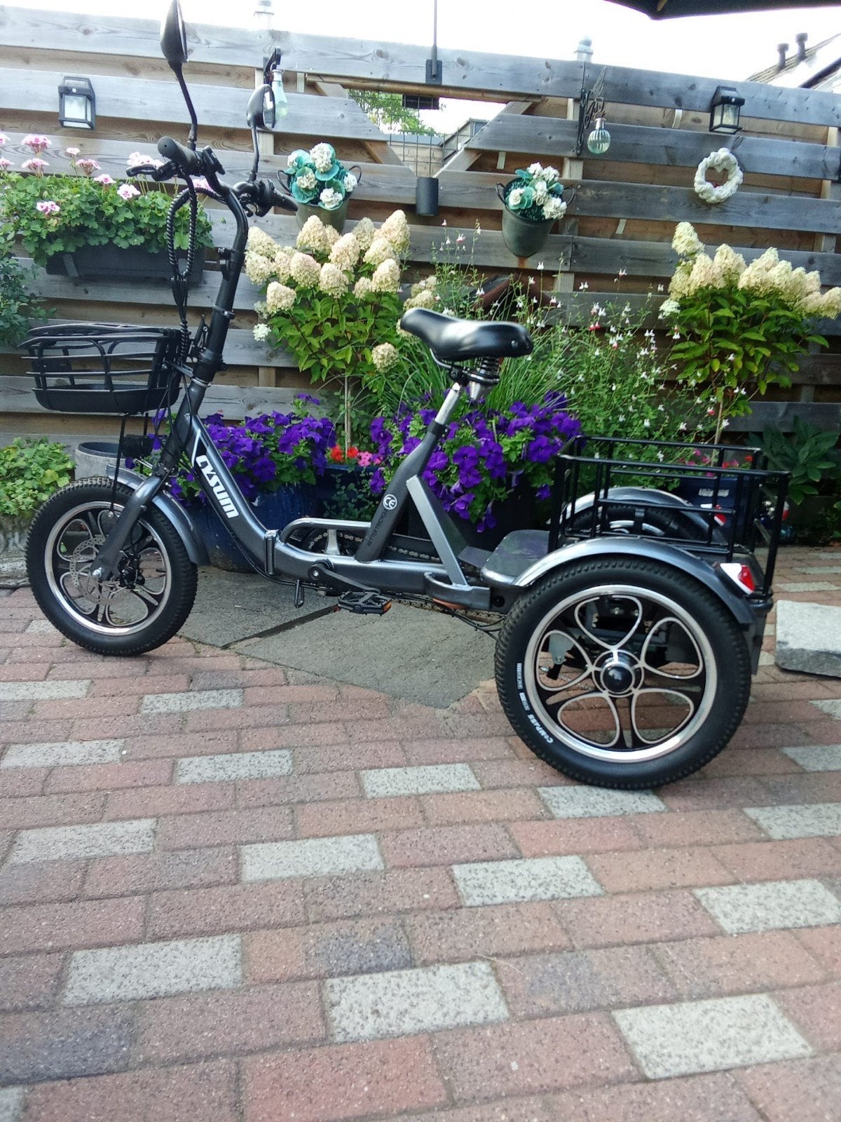 Cysum T1 Pro Cargo E bike driewieler vouwfiets, Ophalen, Zo goed als nieuw, Schijfrem, Cysum T1 Pro