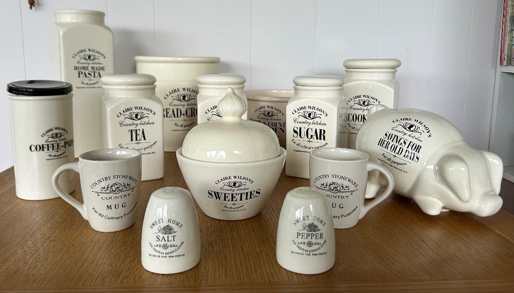 Claire Wilson’s Country Kitchen – grote verzameling, Verzenden, Zo goed als nieuw, Voorraadpot, Steen/keramiek